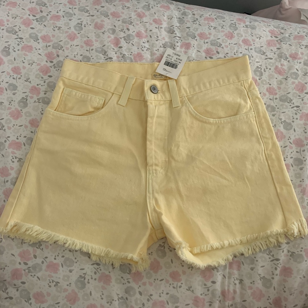 Brandy Melville John Galt Yellow Pastel Shorts